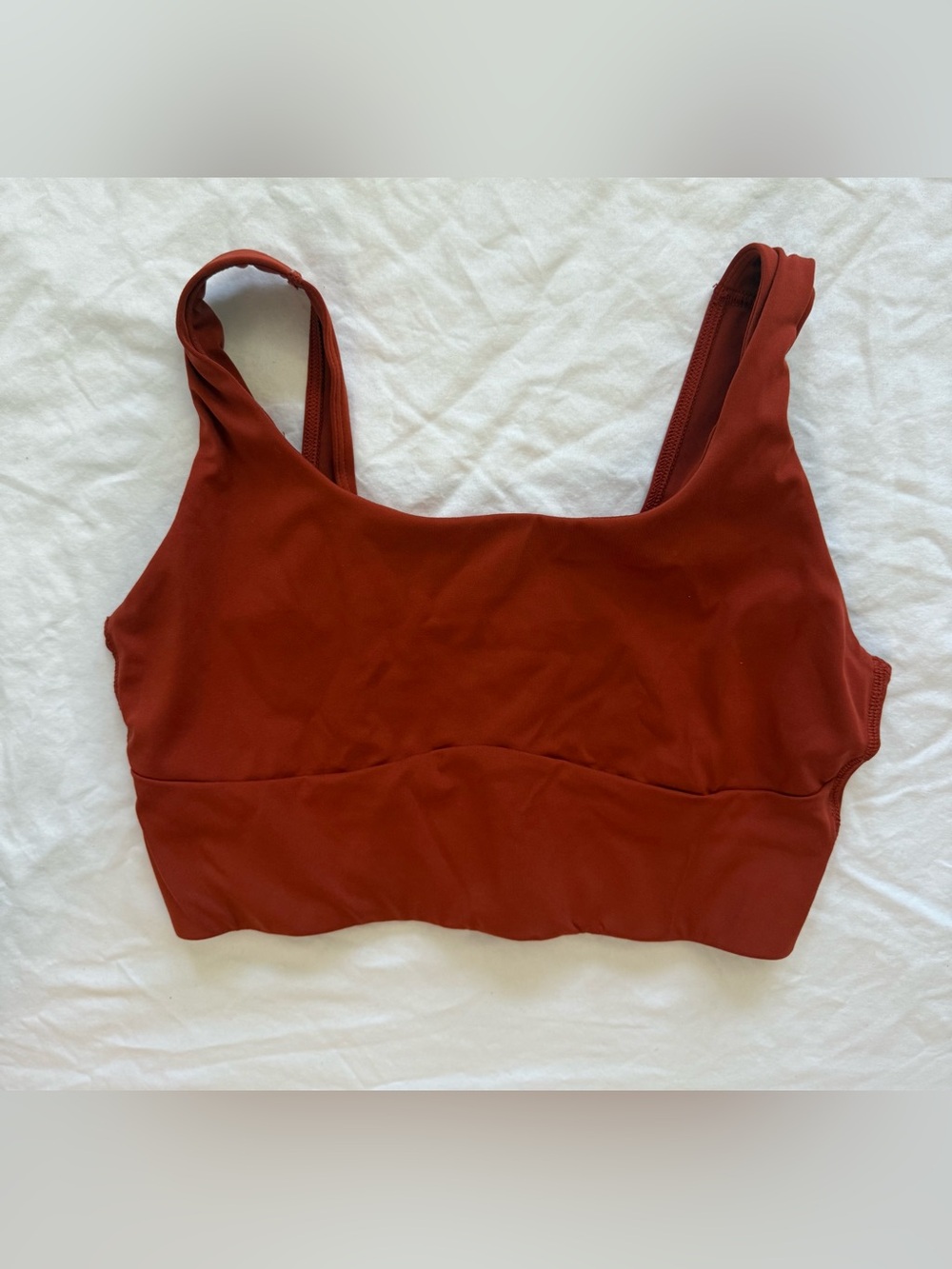 Gymshark Brick Red Scoop Longline Sports Bra